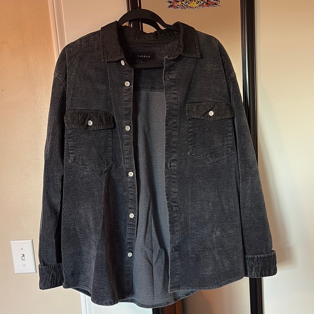 PacSun Charcoal Corduroy Shirt